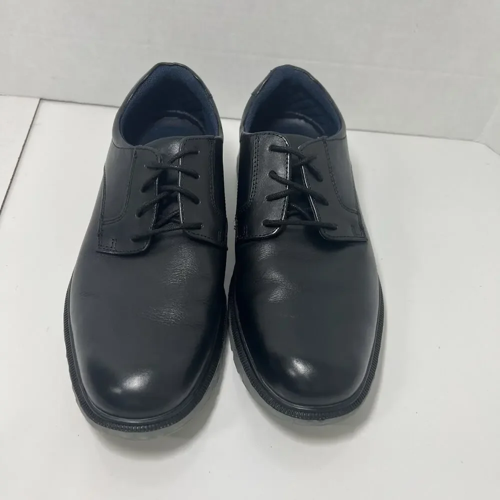 Johnston & Murphy Connor Plain Toe Derby Shoes Men's Black Size US 9M EU42 NEW